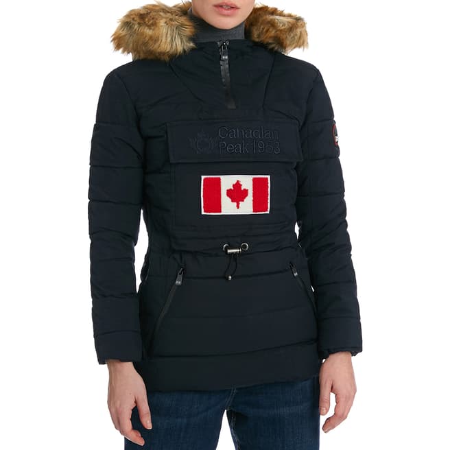 Canadian Peak Navy Half Zip Padded Lightweight Jacket 