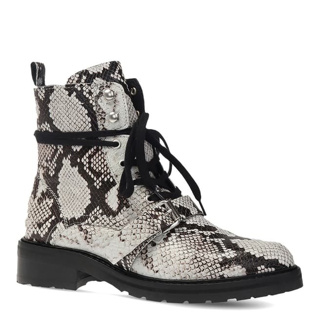AllSaints Snake Print Donita Lace Up Ankle Boots
