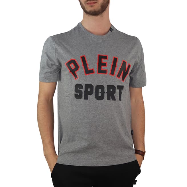 Plein Sport Grey Bold Chest Logo T-Shirt