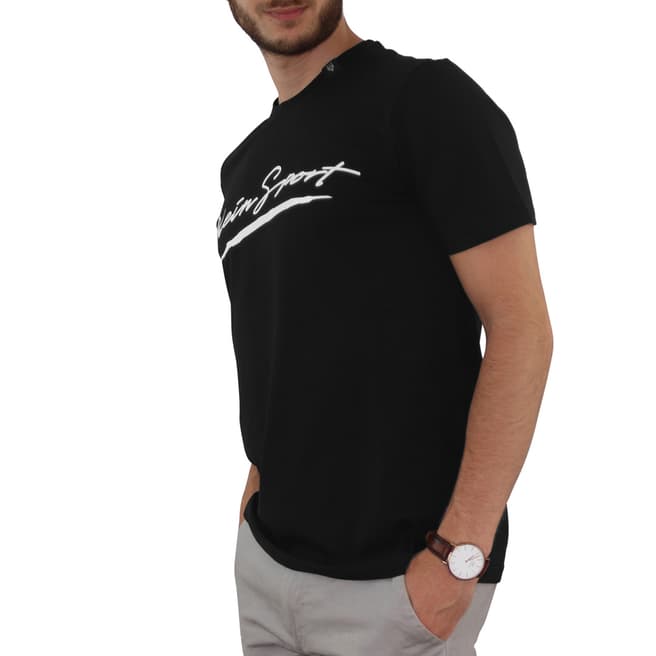 Philipp Plein Black Chest Print Logo T-Shirt
