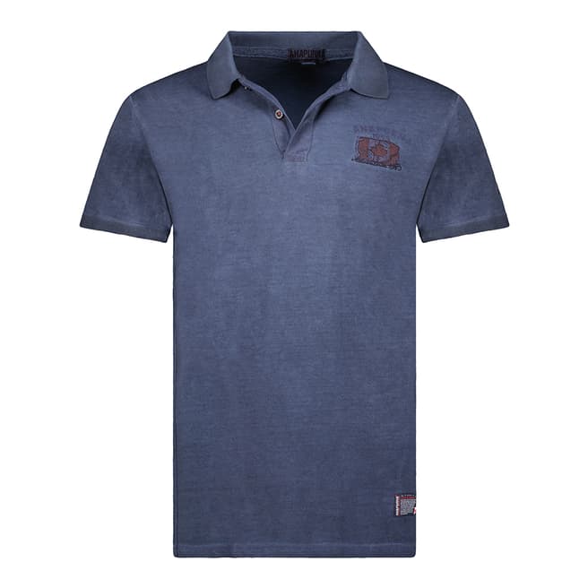 Anapurna Navy Cotton Polo Shirt