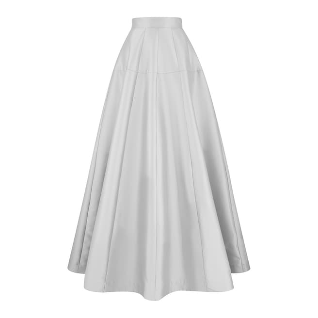 Amanda Wakeley Light Grey Dune Silk Wool Blend Skirt