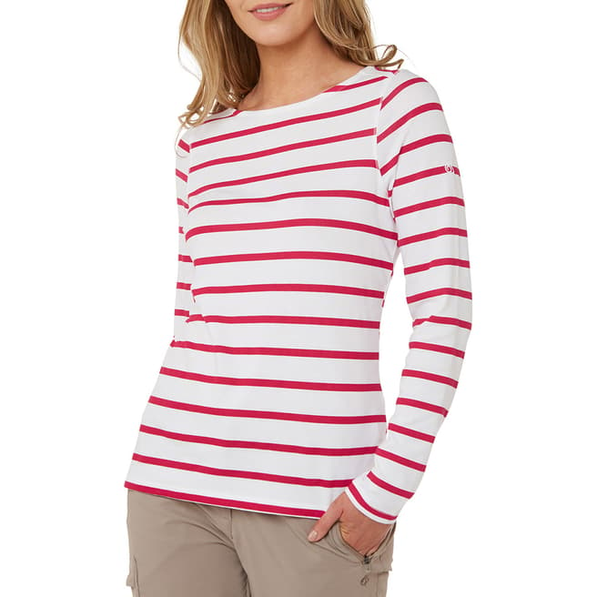Craghoppers Pink Striped Long-Sleeved Top