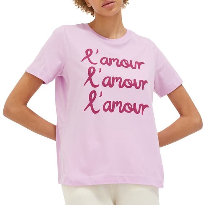 Chinti and Parker Lilac L'Amour Cotton T-Shirt