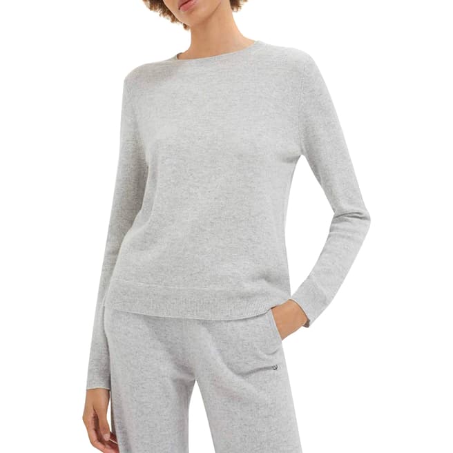 Chinti and Parker Silver Crew Neck Cashmere Jumper