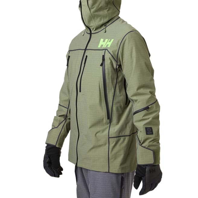 Helly Hansen Green Hooded Shell Jacket 