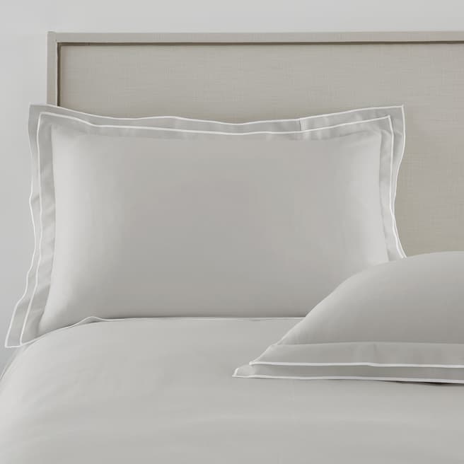 IJP Duo 400TC Pair of Oxford Pillowcases, Grey/White
