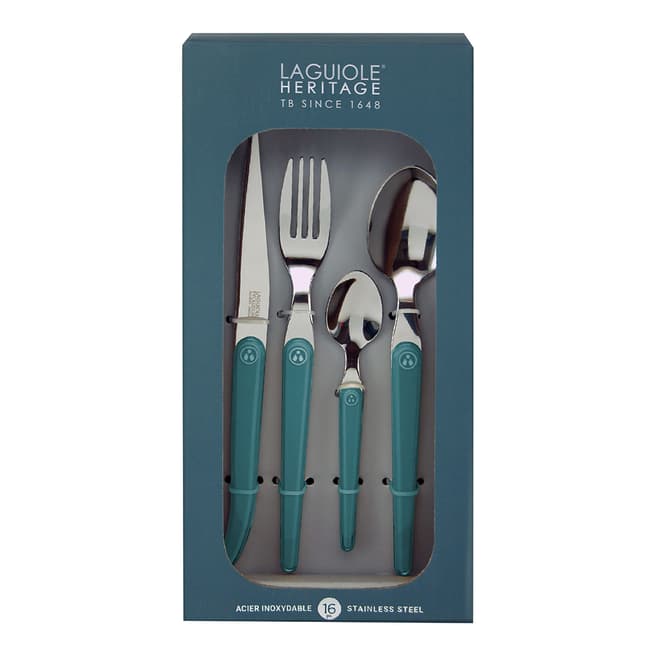 Laguiole 16 Piece Turquoise Cutlery Set