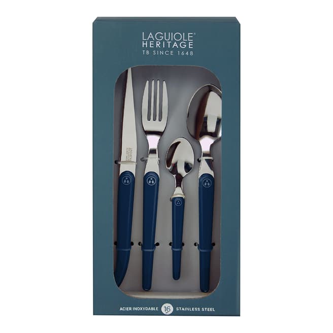 Laguiole 16 Pieces Bleu Myrtille Cutlery Set