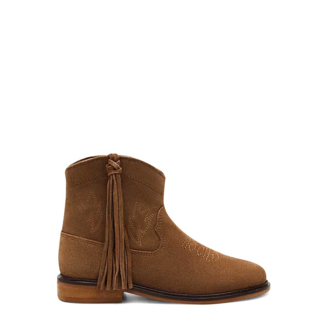 Mango Brown Ankle Boots