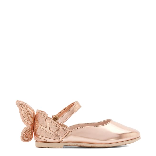 Sophia Webster Infant Rose Gold Chiara Embroidery Flats