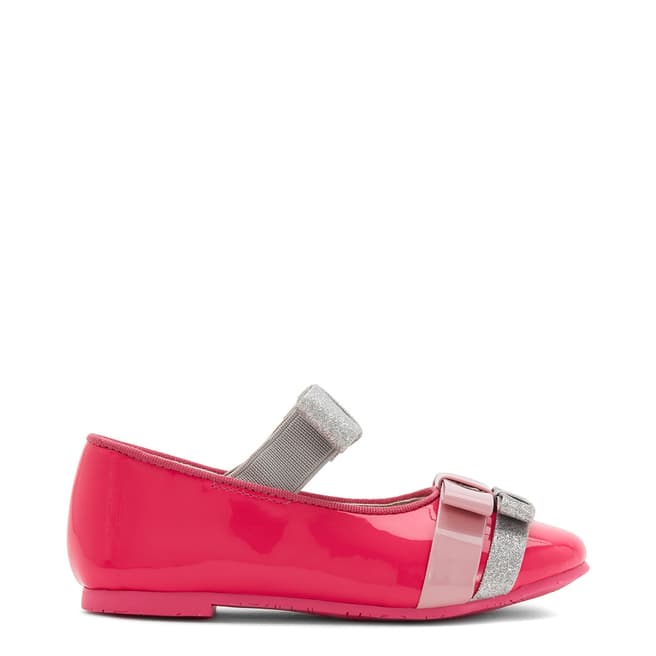Sophia Webster Bright/Baby Pink Andie Bow Mini Flats