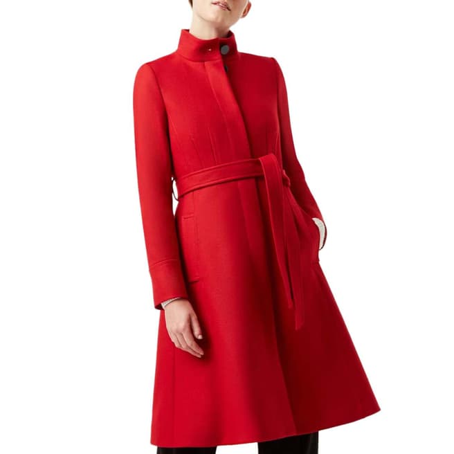 Hobbs London Red Wool Blend Helen Coat