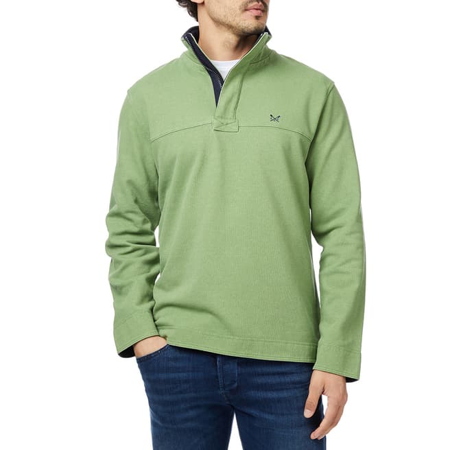 Crew Clothing Green Funnel Neck Cotton Sweatshirt