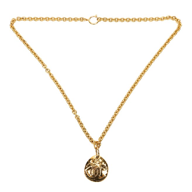 Chanel Gold CC Logo Necklace