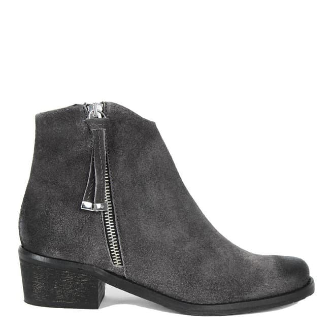 Eye Grey Zip Detail Ankle Boots