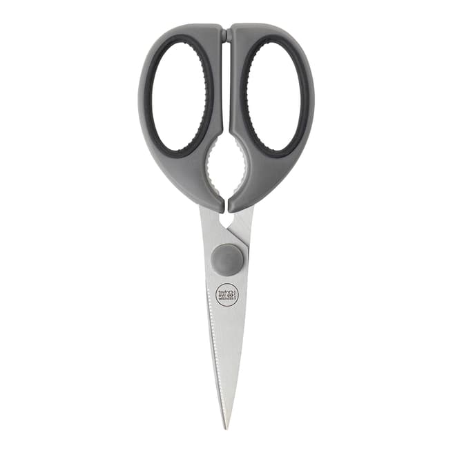 Taylor's Eye Witness All Purpose Soft Grip Kitchen Scissor with Magnetic Sheath Grey 21cm