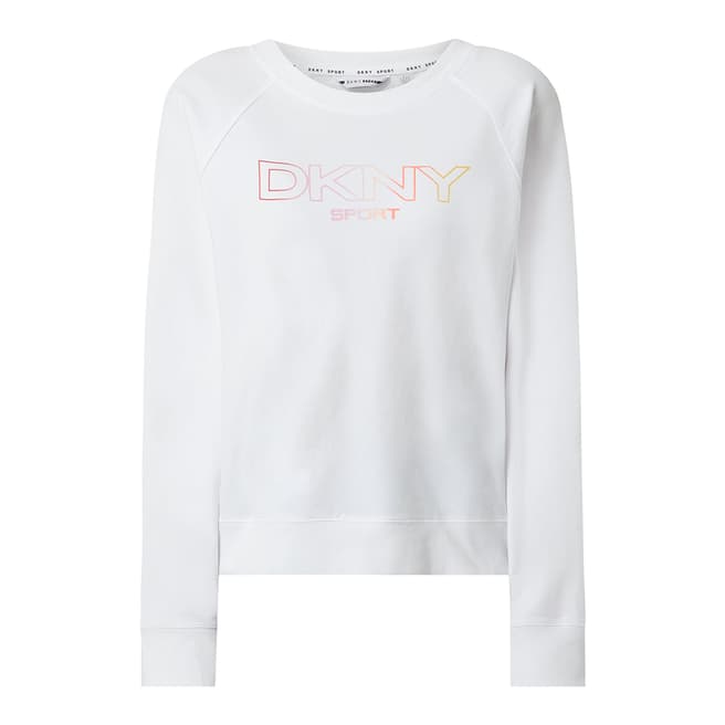 DKNY Pearl Grey Ombre Logo Sweatshirt