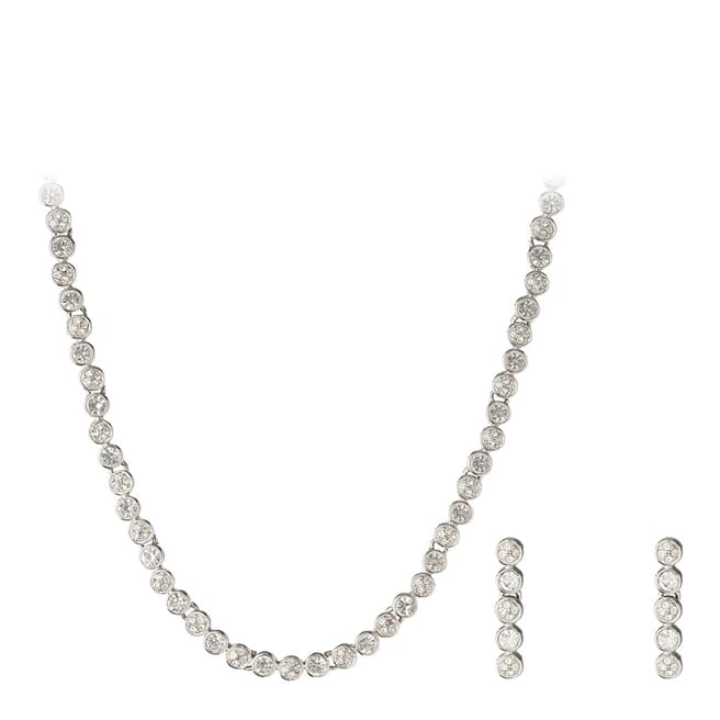 SWAROVSKI Silver 1990 Edwardian Style Necklace and Earring Set