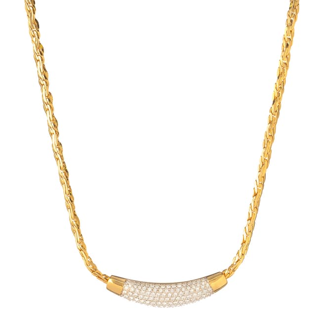SWAROVSKI Gold 1980 Weave Chain Necklace