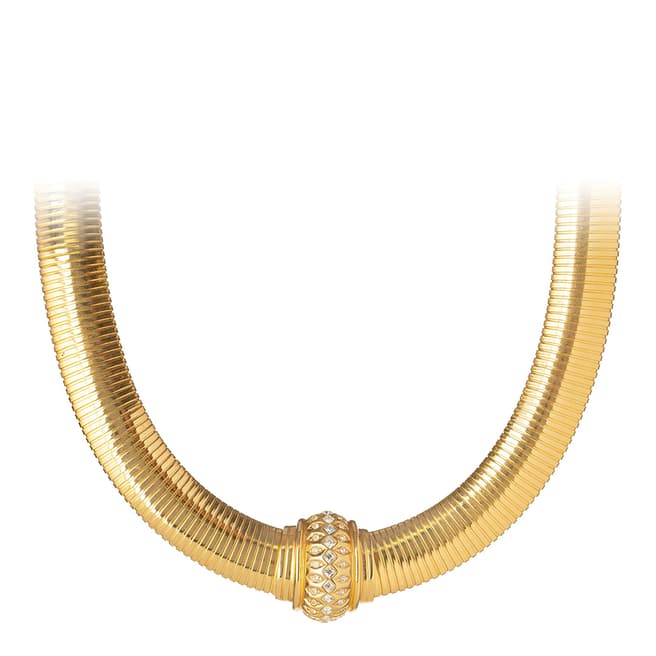 Christian Dior Gold 1980 Flex Collar Necklace