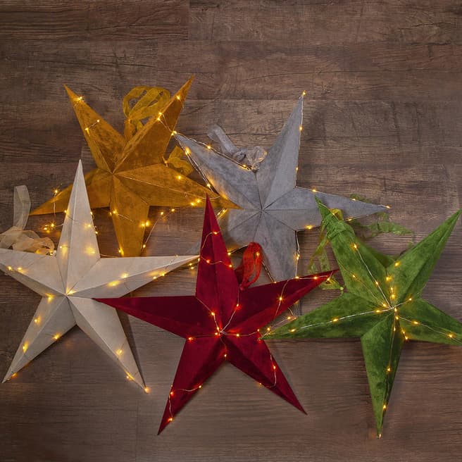 Christmas Magic Paper Velvet Star, Gold