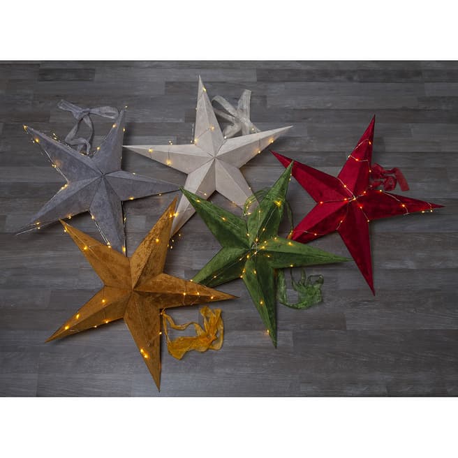 Christmas Magic Paper Velvet Star, Beige
