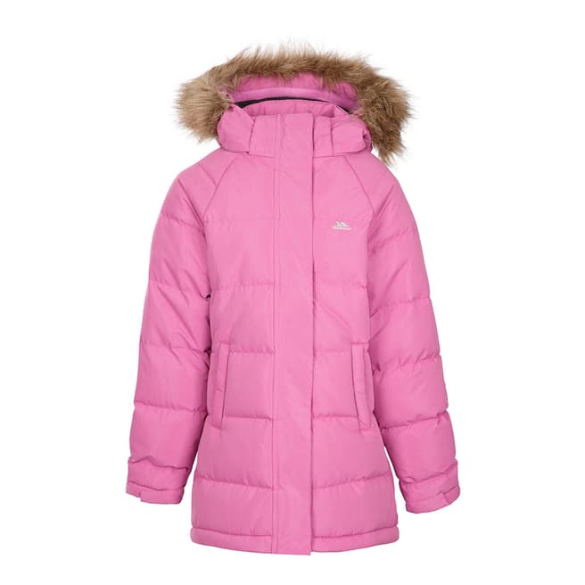 Trespass Girl's Deep Pink Unique Water Resistant Padded Jacket