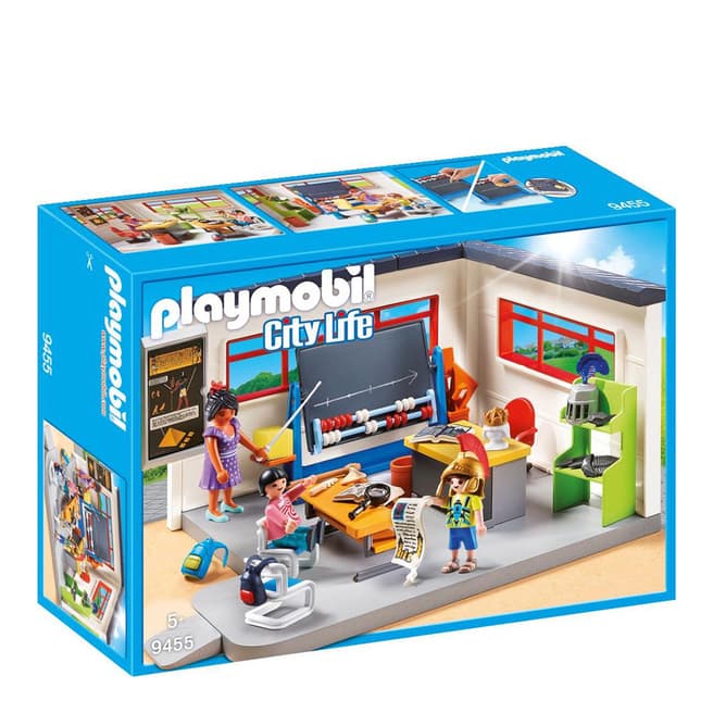 Playmobil City Life History Class with Functional Blackboard