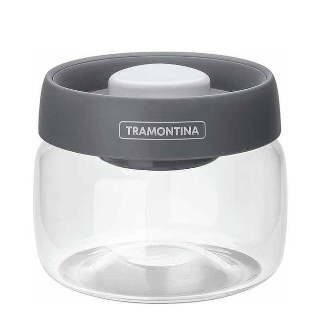Tramontina Set of 2 Glass Containers with Vacuum Plastic Lid, 11cm/400ml
