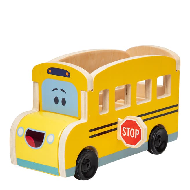 Melissa and Doug Blues Clues And You Wooden Pull Back School Bus