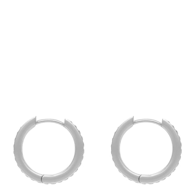 Dower & Hall Sterling Silver Flat Edge Dotty Hoops