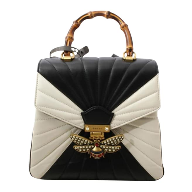 Gucci Vintage Black White Queen Margaret Backpack