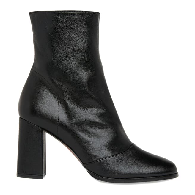 WHISTLES Black Dina Heeled Ankle Boots