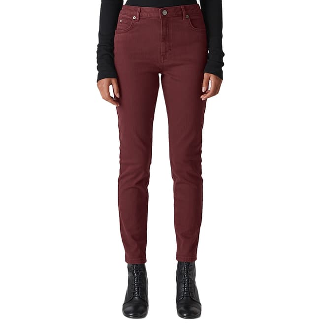 WHISTLES Red Skinny Stretch Jeans