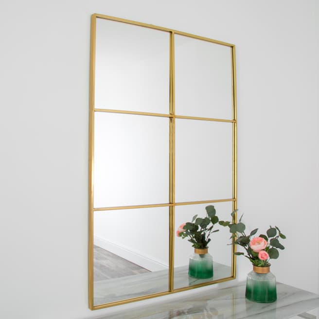 Native Home & Lifestyle Manhattan Window Gold Mirror, 120x80cm