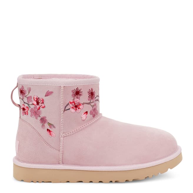 UGG Pink Classic Mini Blossom Boots