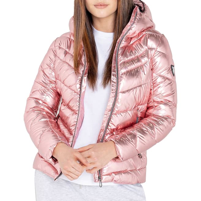 Dare2B Metallic Pink Insulated Hooded Jacket