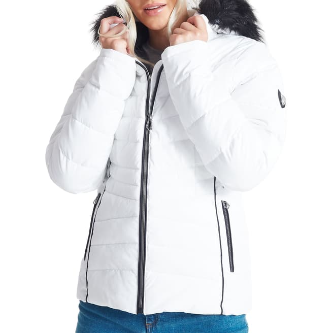 Dare2B White/Black Wateproof Insulated Ski Jacket