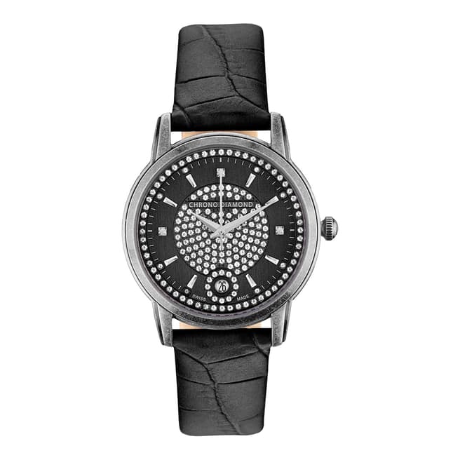 Chrono Diamond Women's Black Nymphe Antik Watch