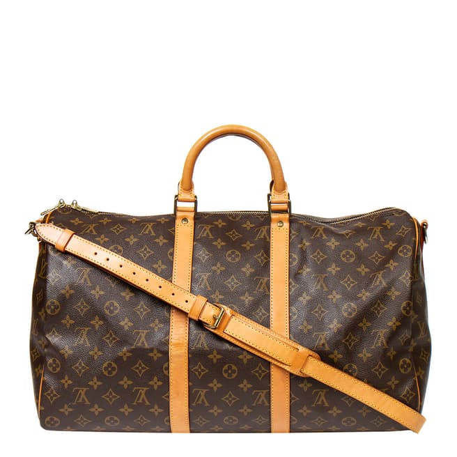 Vintage Louis Vuitton Brown Keepall Bandouliere Travel Bag 5
