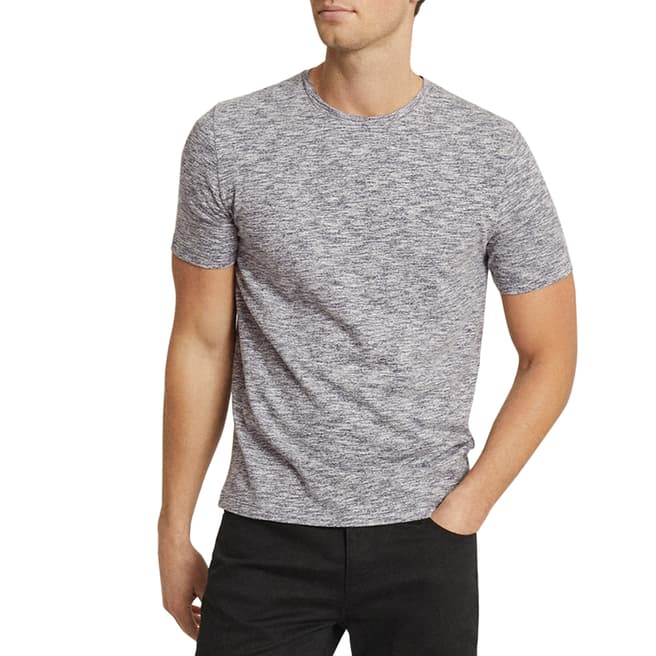 Reiss Grey Harris Melange Cotton T-Shirt