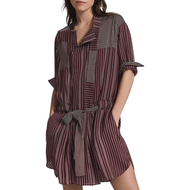 Reiss Berry Albie Stripe Shirt Dress