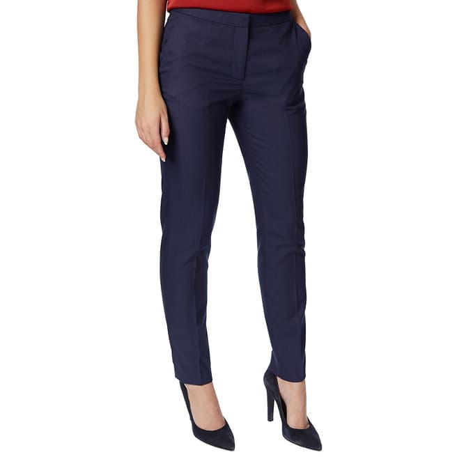 Reiss Navy Ruby Stretch Tailored Trousers