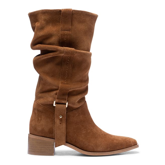 Oliver Sweeney Tan Suede Slouchy Knee Boots