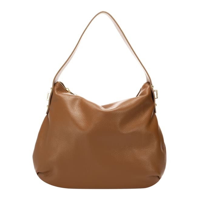 Lisa Minardi Cognac Leather Top Handle Bag