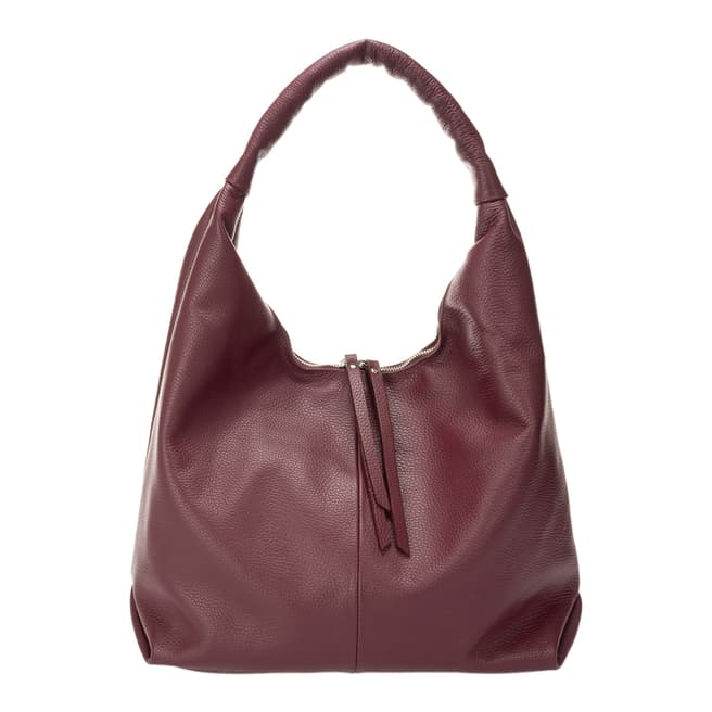 Lisa Minardi Wine Leather Shoulder Bag