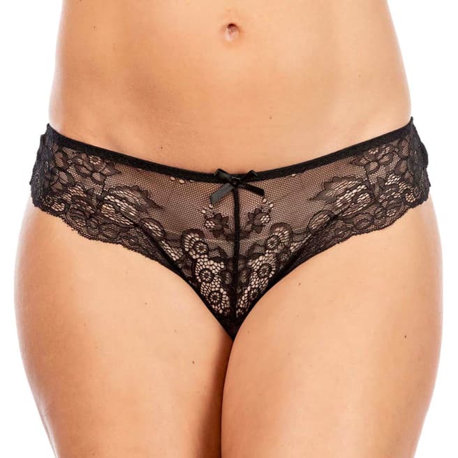 Just for Victoria Black Lindy Shorty Brief