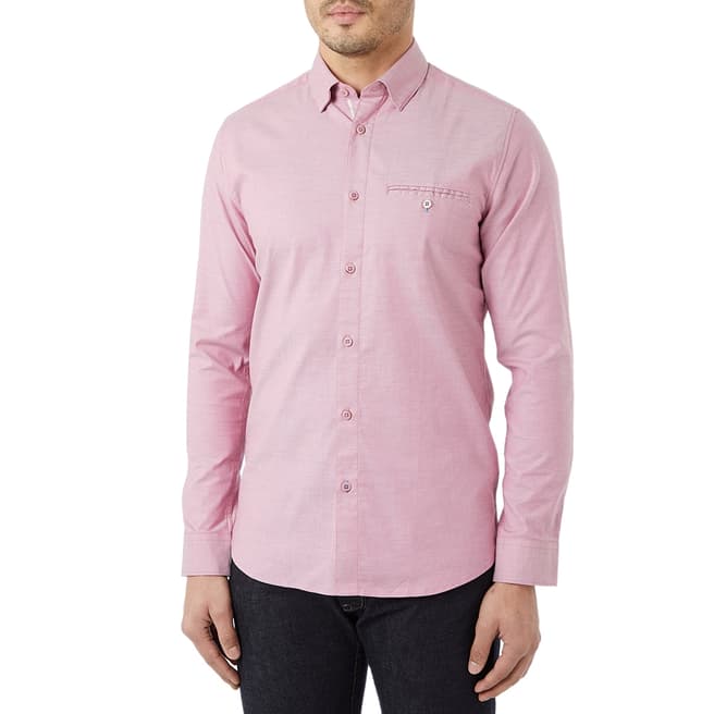 Ted Baker Red Zesty Oxford Cotton Shirt 