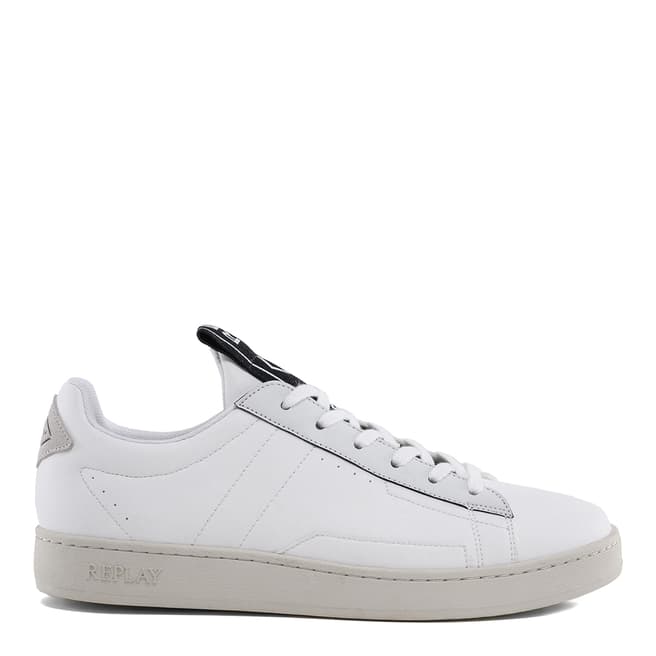 Replay White/Black Basic Leather Sneakers